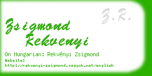 zsigmond rekvenyi business card