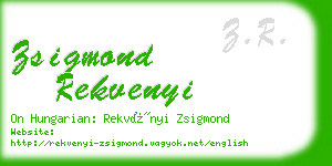 zsigmond rekvenyi business card